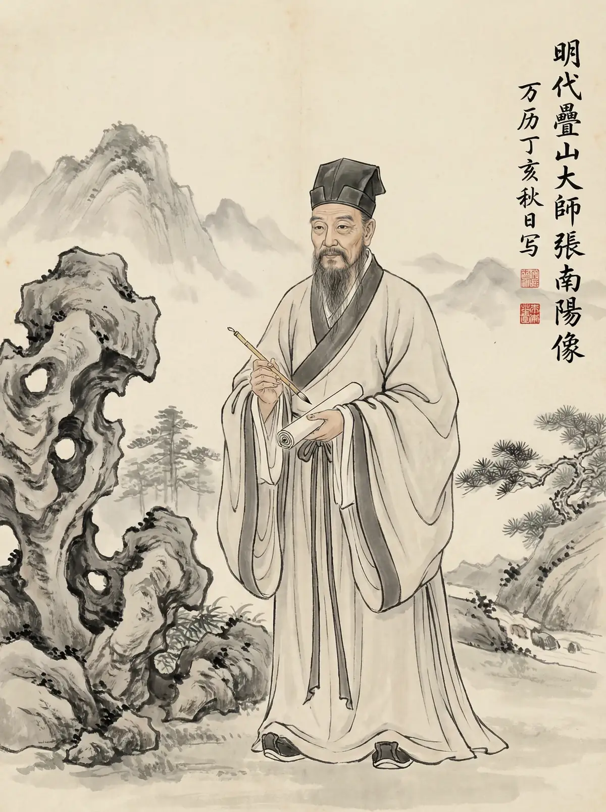 张南阳画像 - 集芳阁 | 明代叠山名家